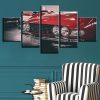 Red Cars - Automative 5 Panel Canvas Art Wall Decor