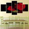 Red Rose 02 - Nature 5 Panel Canvas Art Wall Decor