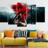 Red Sonja With Sword Girls - Movie 5 Panel Canvas Art Wall Decor