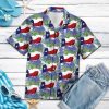 Red Texas Bluebonnet Hawaiian Shirt Summer Button Up