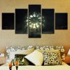Retro Building 01 - Nature 5 Panel Canvas Art Wall Decor