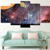 Rick And Morty Stars Universe Sky - Anime And Space 5 Panel Canvas Art Wall Decor