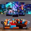 Rick & Morty Adventure Trip - Cartoon 5 Panel Canvas Art Wall Decor