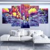 Rick & Morty Inspired 17 - Cartoon 5 Panel Canvas Art Wall Decor