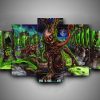 Rings Of Saturn 2 - Music 5 Panel Canvas Art Wall Decor