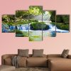 River And Shaft Beam Of Light - Nature 5 Panel Canvas Art Wall Decor