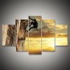 Rock Climbing At Sunset - Nature 5 Panel Canvas Art Wall Decor