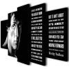 Rocky Balboa Sylvester Stallone -Famous Person 5 Panel Canvas Art Wall Decor