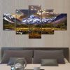 Rocky Mountain Valley - Nature 5 Panel Canvas Art Wall Decor
