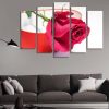 Rose With Thorns - Nature 5 Panel Canvas Art Wall Decor