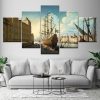 Sailboat 01 - Space 5 Panel Canvas Art Wall Decor