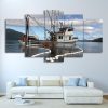 Sailing Boat 3 - Fishing 5 Panel Canvas Art Wall Decor