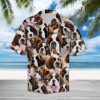 Saint Bernard Hawaiian Shirt Summer Button Up