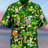 Saint Patrick’S Day Skeleton All Over Printing Hawaiian Shirt