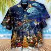 Santa Claus In Christmas Night Full Print Hawaiian Shirt