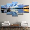Sea Bridge Blue Sky White Cloud - Nature 5 Panel Canvas Art Wall Decor