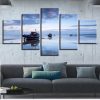 Ship Sea Water - Space 5 Panel Canvas Art Wall Decor