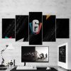 Siege Minimalist - Gaming 5 Panel Canvas Art Wall Decor