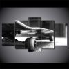 Skateboard Black White Modern - Sport 5 Panel Canvas Art Wall Decor