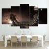 Skateboarding Halfpipe City - Sport 5 Panel Canvas Art Wall Decor