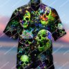 Skull Watercolor All Over Printed Hawaiian Shirt