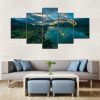 Skydiver View - Nature 5 Panel Canvas Art Wall Decor