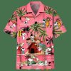 Snoopy And Charlie Brown Friends Summer Beach Pink Hawaiian Shirt