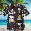Snoopy Heart Black Hawaiian Shirt