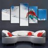 Snowboard Mountain - Sport 5 Panel Canvas Art Wall Decor