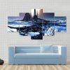 Snowy Alien Planet - Nature 5 Panel Canvas Art Wall Decor