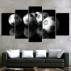 Soccer Balls - Sport 5 Panel Canvas Art Wall Decor
