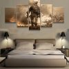 Soldier Marine Combat Army - Gaming 5 Panel Canvas Art Wall Decor