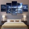 Space And Clouds - Nature 5 Panel Canvas Art Wall Decor