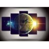 Space Planets - Space 5 Panel Canvas Art Wall Decor