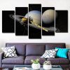 Space Probe Ship - Space Universe 5 Panel Canvas Art Wall Decor