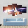 Space Shuttle Taking Off On A Mission - Space 5 Panel Canvas Art Wall Decor