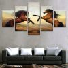 Stallion Horses 07 - Animal 5 Panel Canvas Art Wall Decor