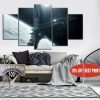 Star Citizen Spaceship 2 - Gaming 5 Panel Canvas Art Wall Decor