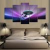 Star Trek Tos Enterprise - Movie 5 Panel Canvas Art Wall Decor