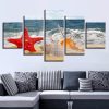 Starfish Conch Beach - Space 5 Panel Canvas Art Wall Decor
