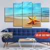 Starfish Inhabitants Of The Sea - Animal 5 Panel Canvas Art Wall Decor