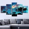 Starry Sky Night - Nature 5 Panel Canvas Art Wall Decor
