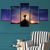Starry Sky Travelling Man - Sport 5 Panel Canvas Art Wall Decor