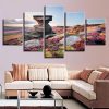 Stone Mountain - Nature 5 Panel Canvas Art Wall Decor