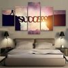 Success And Motivation - Abstract 5 Panel Canvas Art Wall Decor