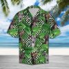 Summer Exotic Jungle Tropical Italian Greyhound Hawaiian Shirt Summer Button Up