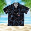Summer Time Tropical Black Cat All Over Print Hawaiian Shirt
