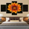 Sunflower Still Life - Nature 5 Panel Canvas Art Wall Decor