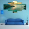 Sunrise Over Hanauma Bay On Oahu In Hawaii - Nature 5 Panel Canvas Art Wall Decor