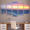 Sunset Beach Path - Nature 5 Panel Canvas Art Wall Decor